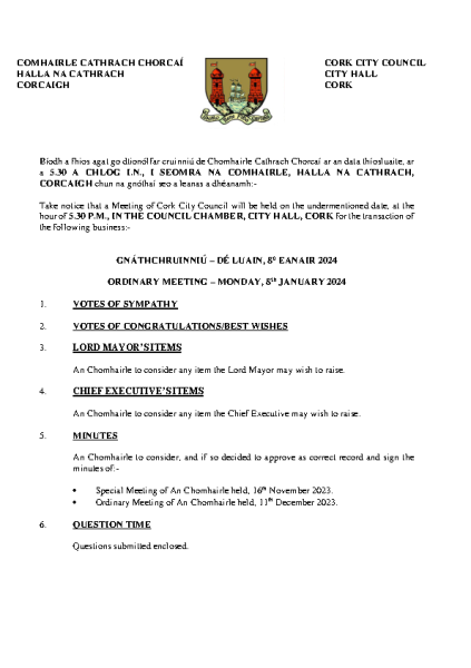 08-01-2024 - Agenda - Council Meeting front page preview
                              