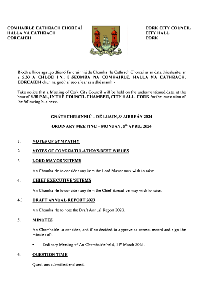 08-04-2024 - Agenda - Council Meeting front page preview
                              