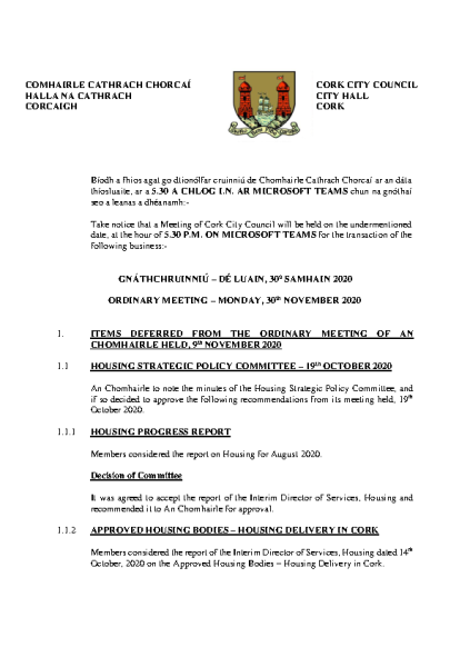 2020-11-30 - Agenda - Council Meeting front page preview
                              