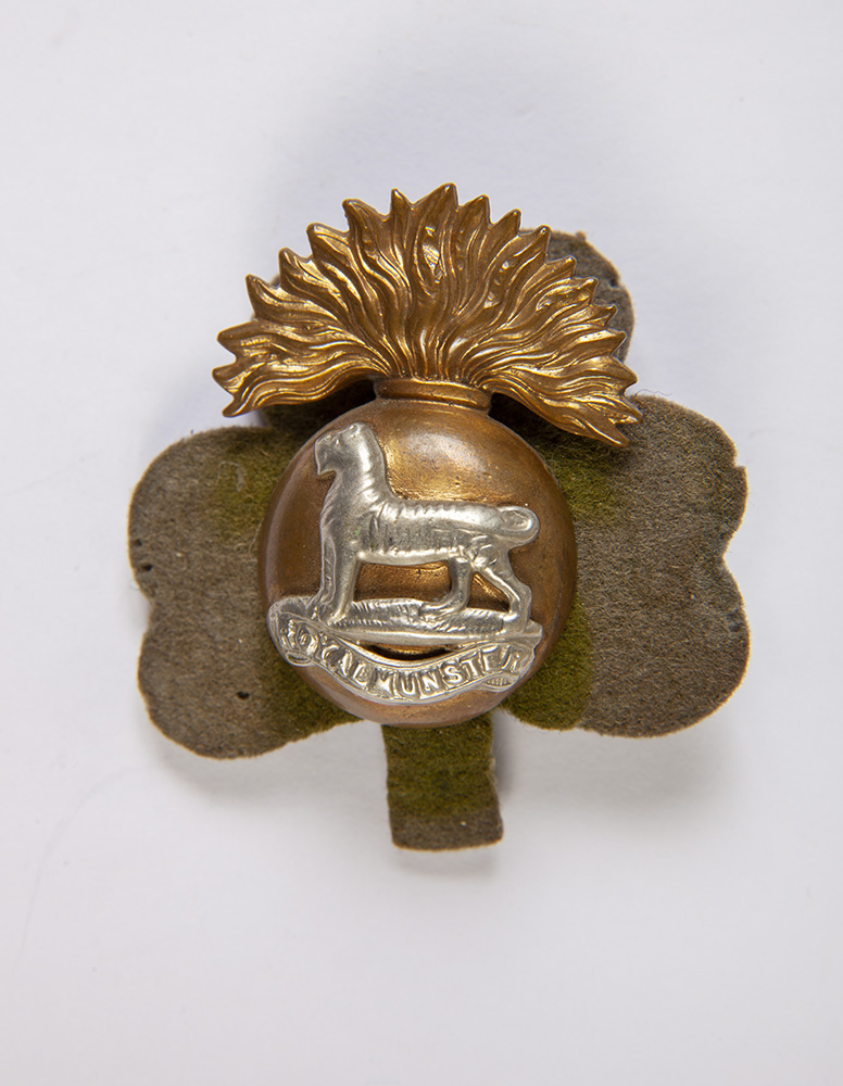 2021.13.RMF.2-P7.2-Badge-Cap-with-Shamrock-Backing-Royal-Munster-Fusiliers