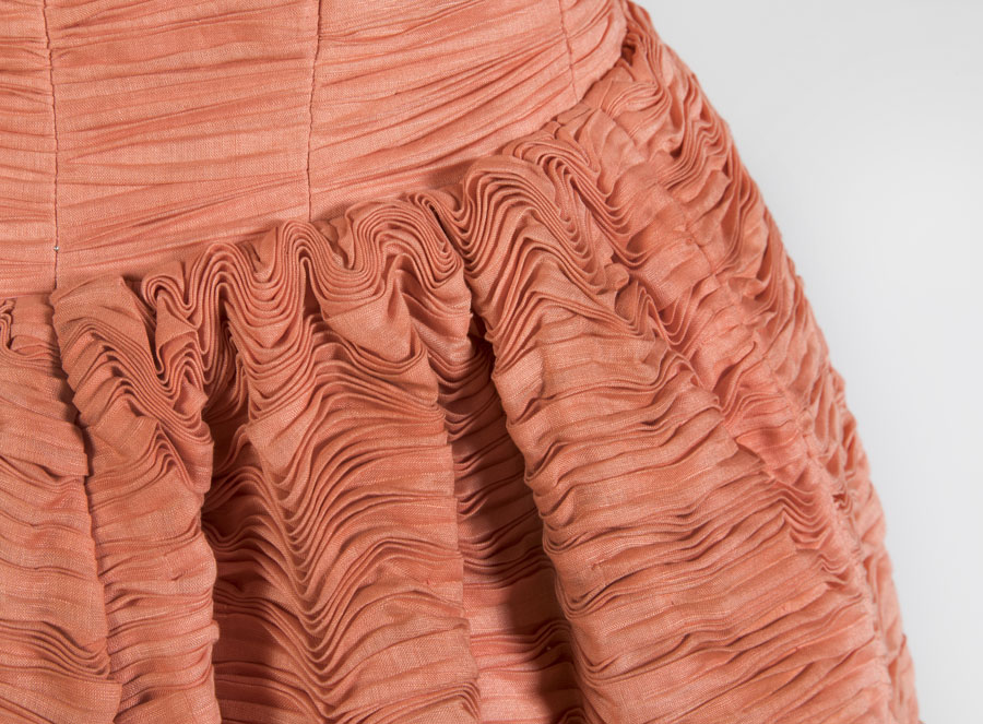 Evening dress. Owned by Maureen Lynch, designed by Sybil Connelly (detail)