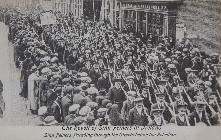 Volunteers-marching-through-the-street-od-Cork-before-the-1916-Rebellion