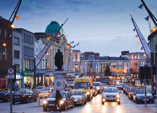Patrick St Cork, early evening with traffic