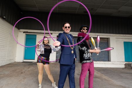 Lord Mayor Holding a Hula Hoop