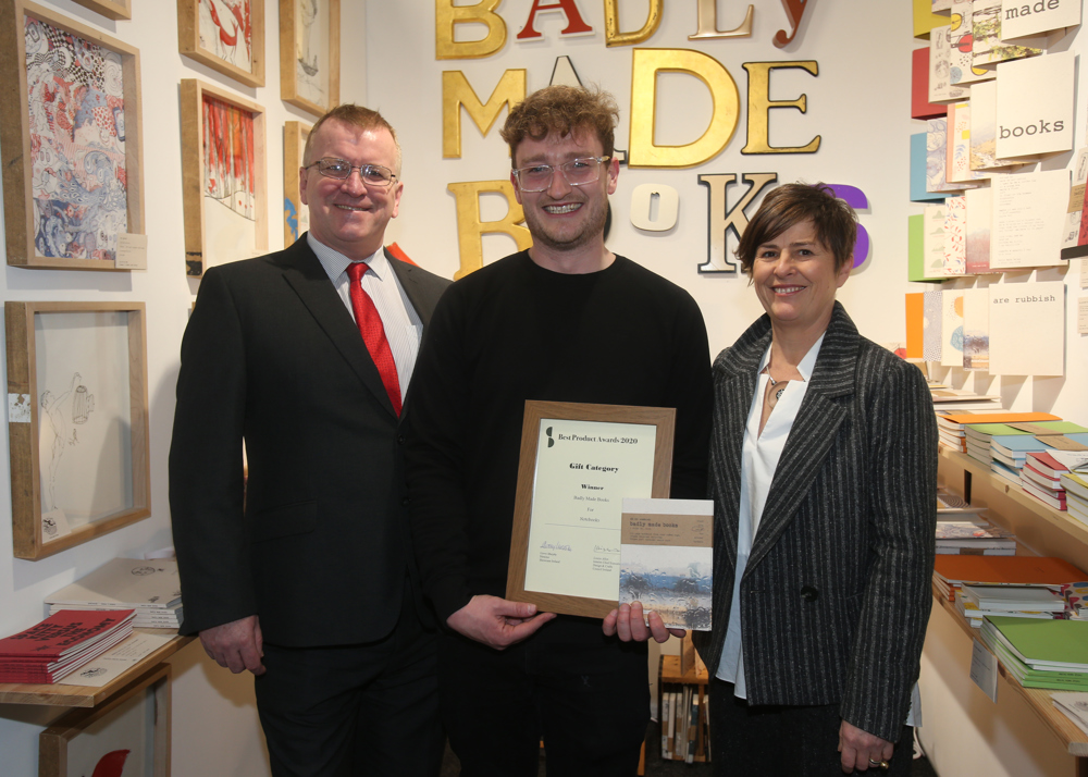 (l-to-r)-Oisin-Geoghegan,-Sean-O-Sullivan-of-Badly-Made-Books-and-Louise-Allen