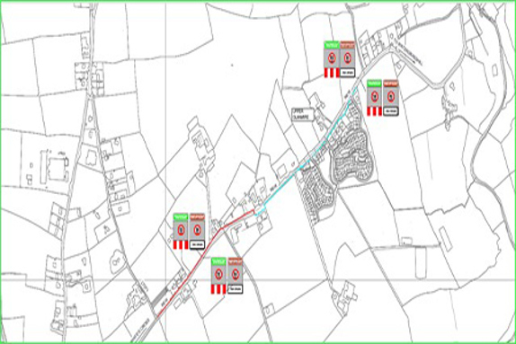 Kilcully Upper Glanmire Pedestrian Safety Scheme  -- Figure 2 Upper Glanmire study area