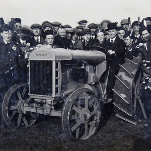 2015.13.7.113 Photo Group Tomas Maccurtain On Ford Tractor Possibly Fitzgeralds Park Maccurtain Family Collection Copy