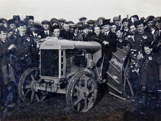 Photo-Group-Tomas-MacCurtain-on-Ford-Tractor-possibly-Fitzgeralds-Park Photo-Group-Tomas-MacCurtain-on-Ford-Tractor-possibly-Fitzgeralds-Park