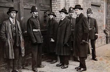 Father-Dominic-with-English-Policemen-at-Brixton-Prison Father-Dominic-with-English-Policemen-at-Brixton-Prison