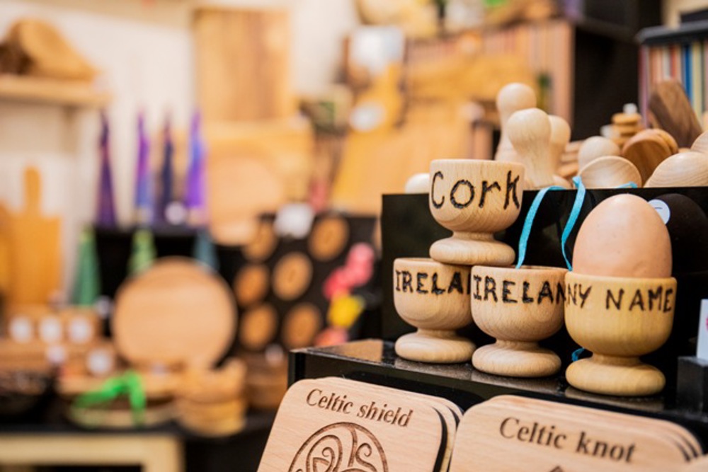 Display of local woodwork crafts