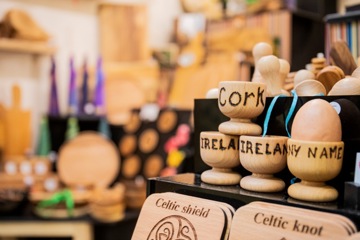 Display of local woodwork crafts