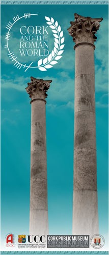Two Roman Columns seens against a blue sky