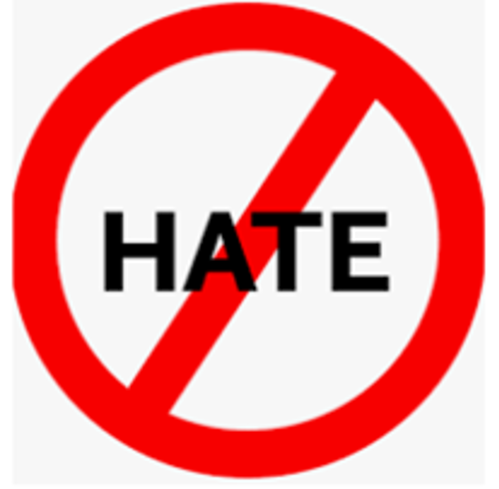 Hate prohibit sign