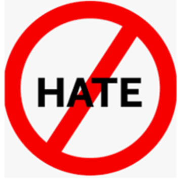 Hate prohibit sign