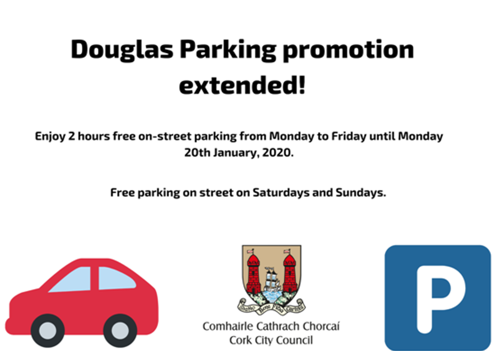 Douglas Parking Promo extended Jan 2020