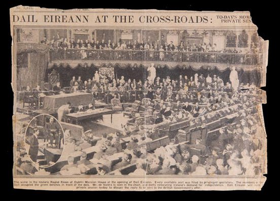 Newspaper-Clipping-of-the-first-Dail-Eireann-sitting-1919 Newspaper-Clipping-of-the-first-Dail-Eireann-sitting-1919