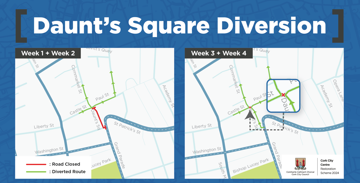 Daunt Square diversion